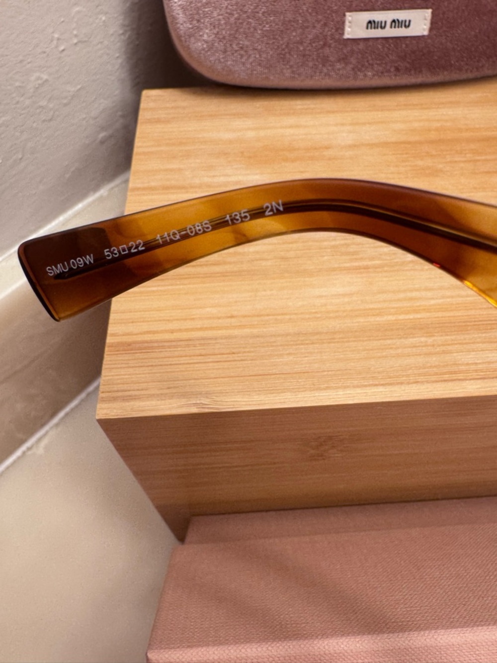 Miu Miu Brown Tortoiseshell Logo-Trim Shield Sunglasses - Picture 4 of 7